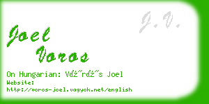 joel voros business card